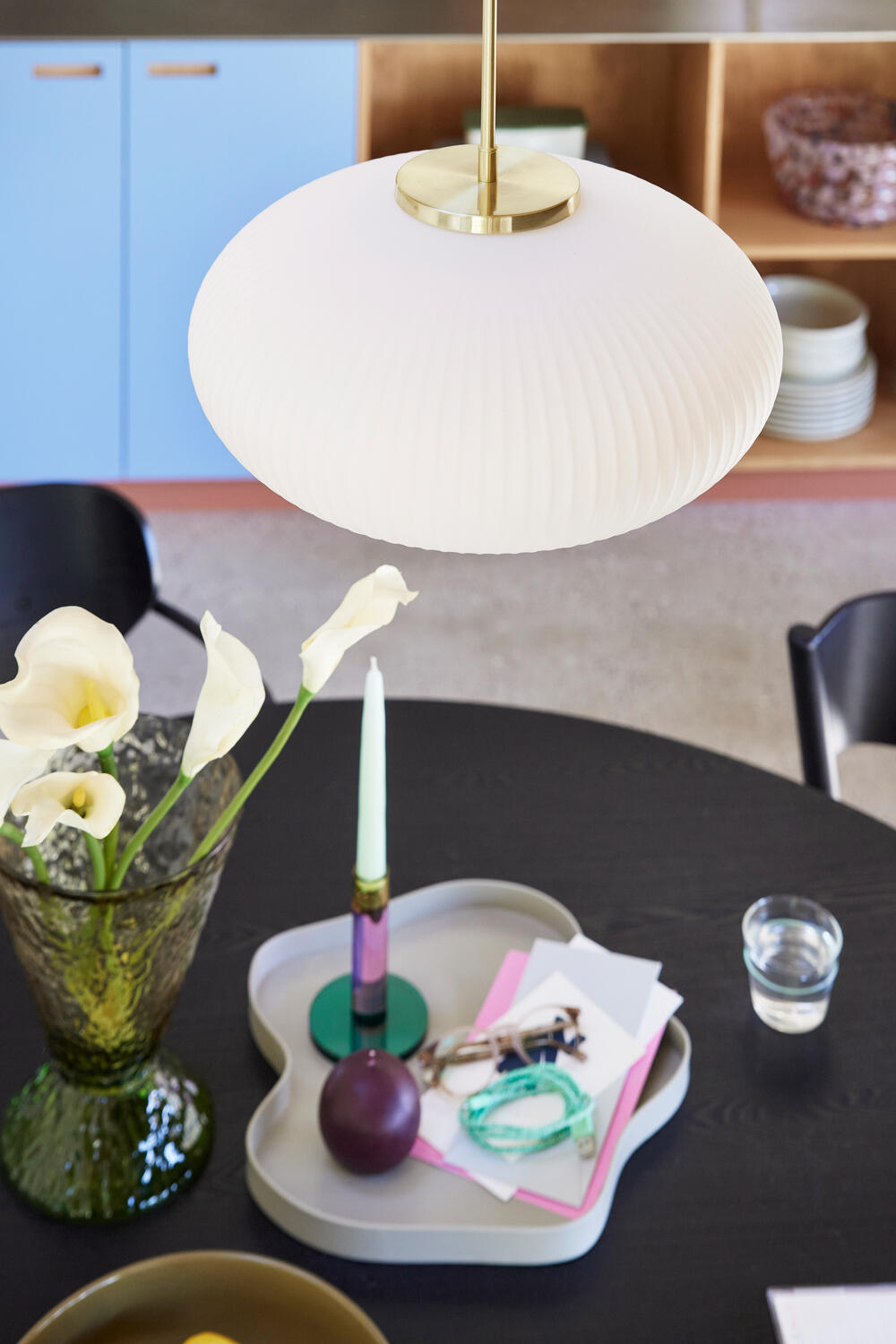 Serene Ellipse pendel, hvid - Ø40 cm